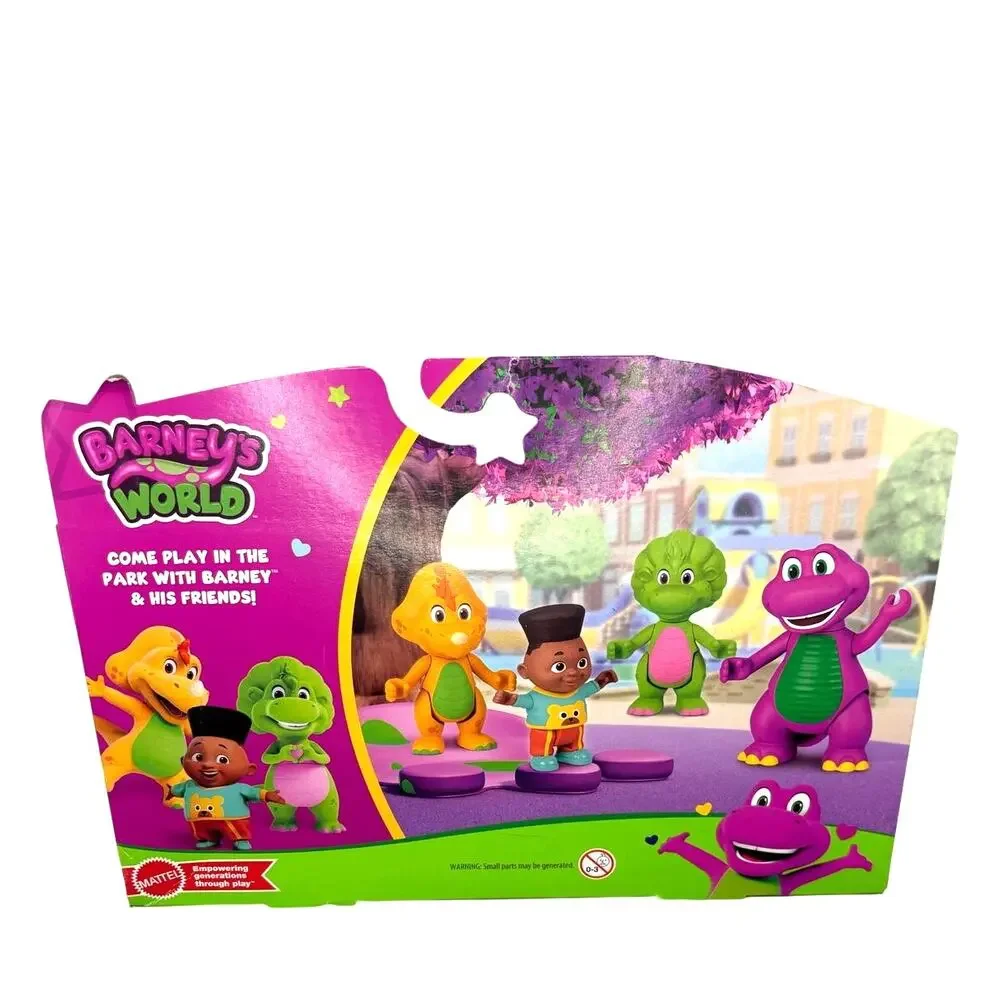 Barney's World, Barney Hey Friends Pack, Action Figures Set by Mattel- New